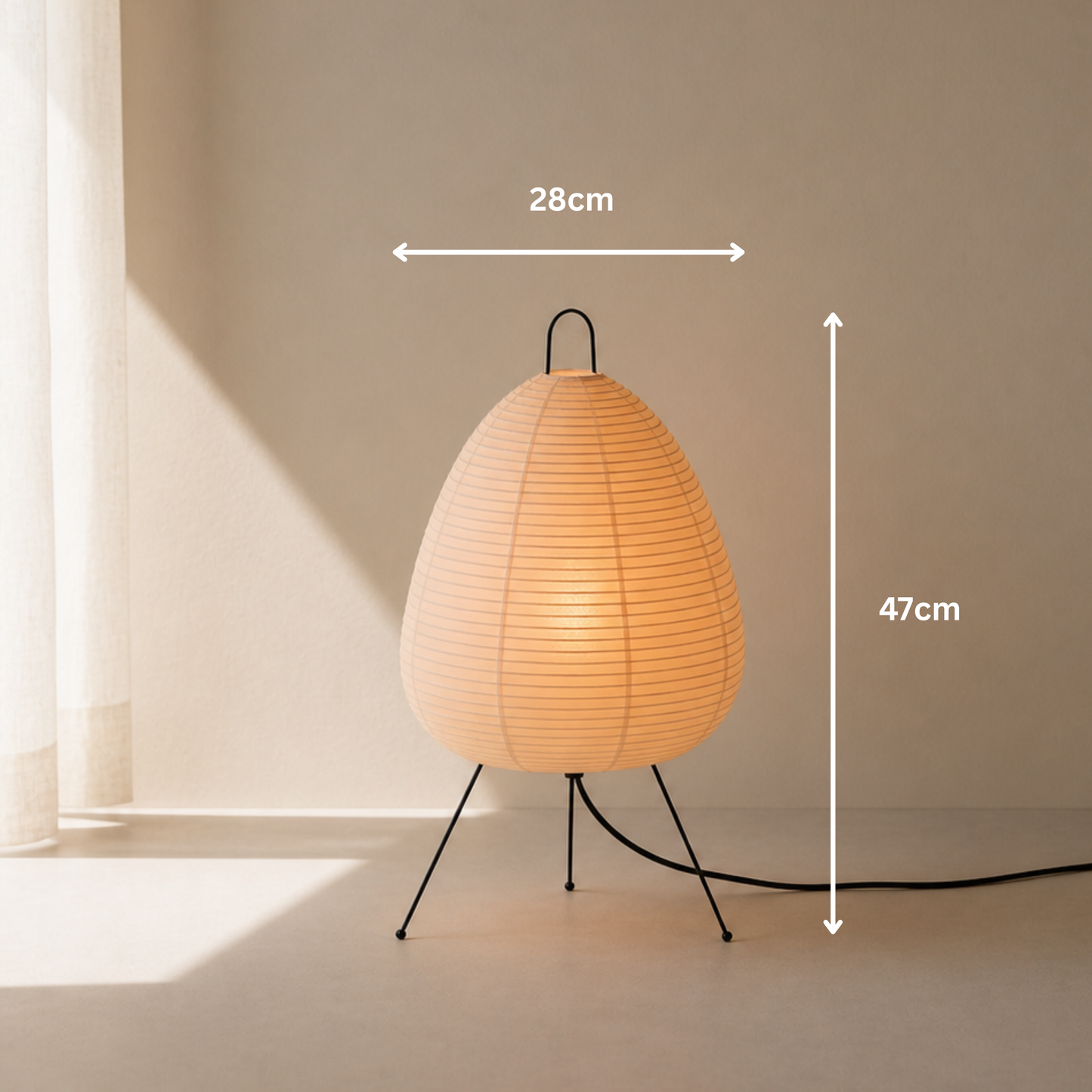 Soft Glow Japanese Paper Lamp