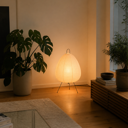 Soft Glow Japanese Paper Lamp
