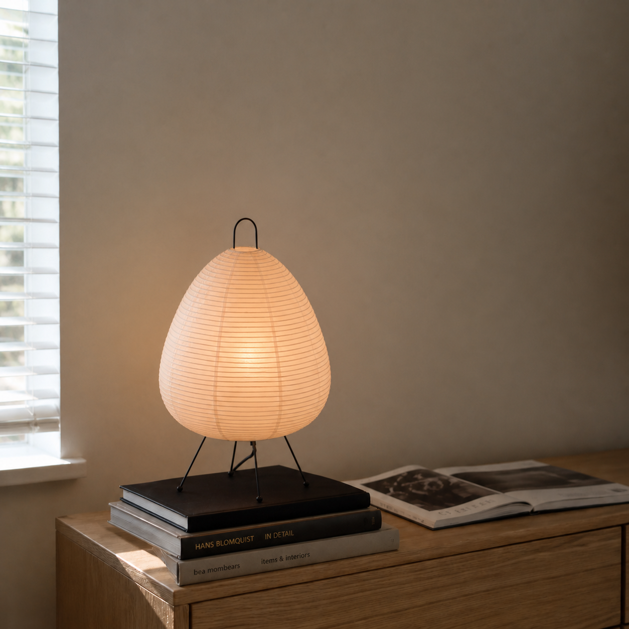Soft Glow Japanese Paper Lamp